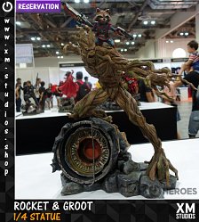 XM Studios Rocket & Groot 1/4 Premium Collectibles Statue Reserv